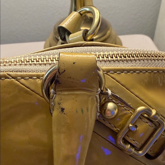 Coach Yellow Sofia Patent Leather Handbag - Picture 6 of 9